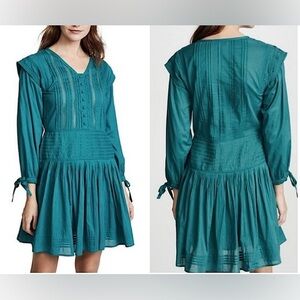 Sea New York Dress Women’s 2 Hemingway Micro Pleated Day in Emerald